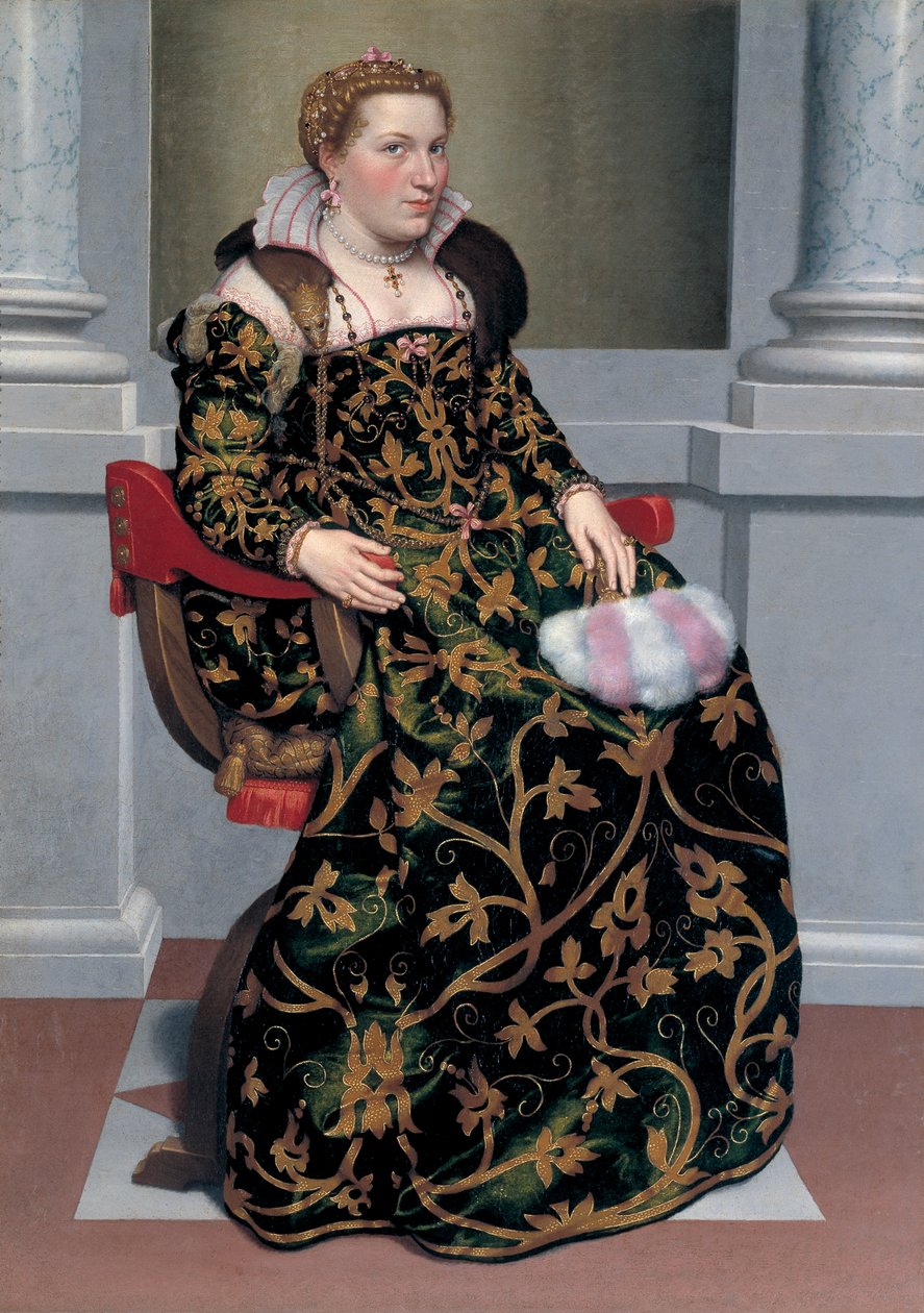 Portrait of Isotta Brembati, ca 1555 by Giovanni Battista Moroni