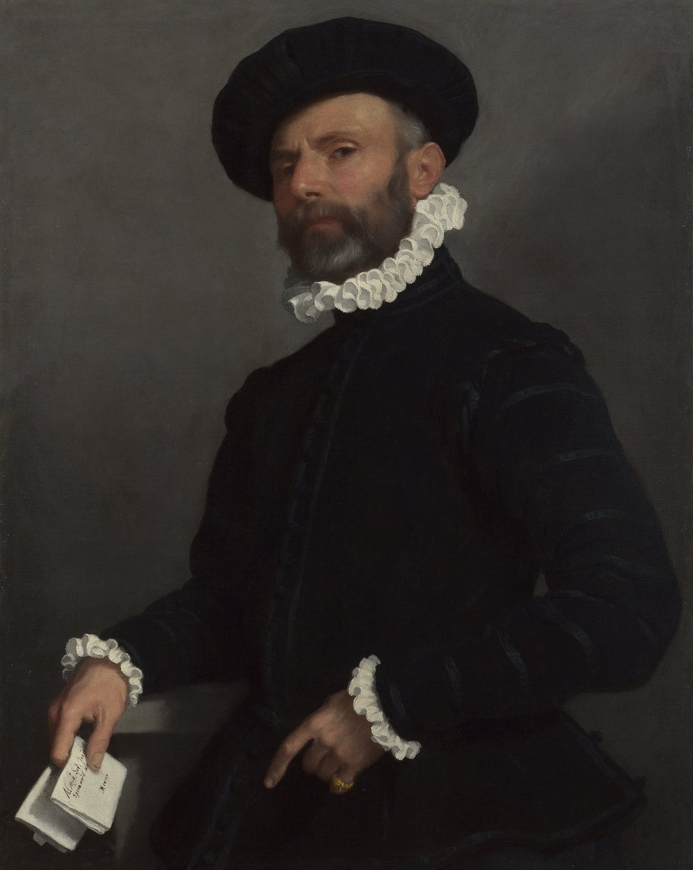 Portrait of a Man holding a Letter, c. 1570 by Giovanni Battista Moroni