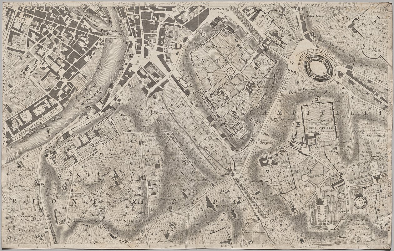 Nuova pianta di Roma by Giambattista Nolli, 1748, known as La Pianta Grande di Roma by Giovanni Battista Nolli