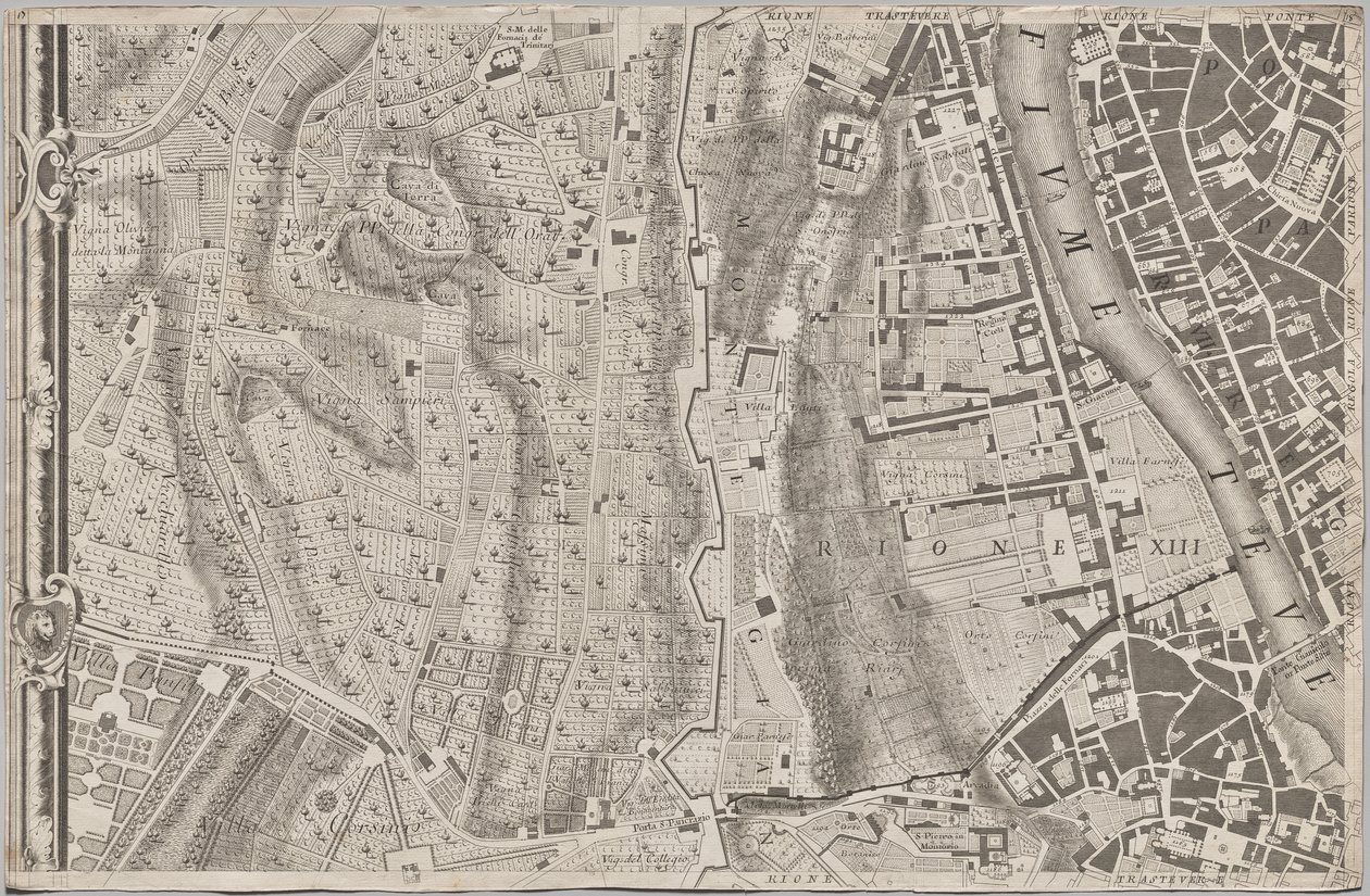 Nuova pianta di Roma by Giambattista Nolli, 1748, known as La Pianta Grande di Roma by Giovanni Battista Nolli