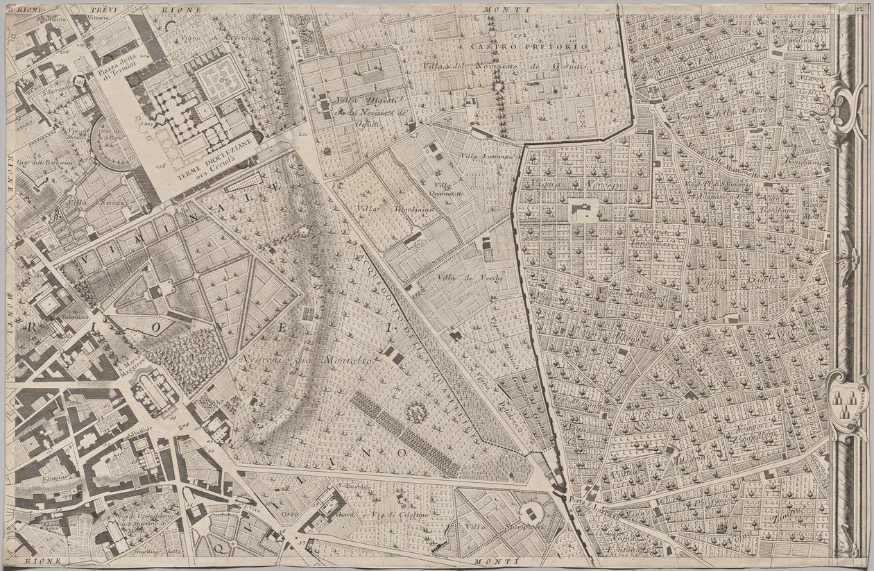 Nuova pianta di Roma by Giambattista Nolli, 1748, known as La Pianta Grande di Roma by Giovanni Battista Nolli