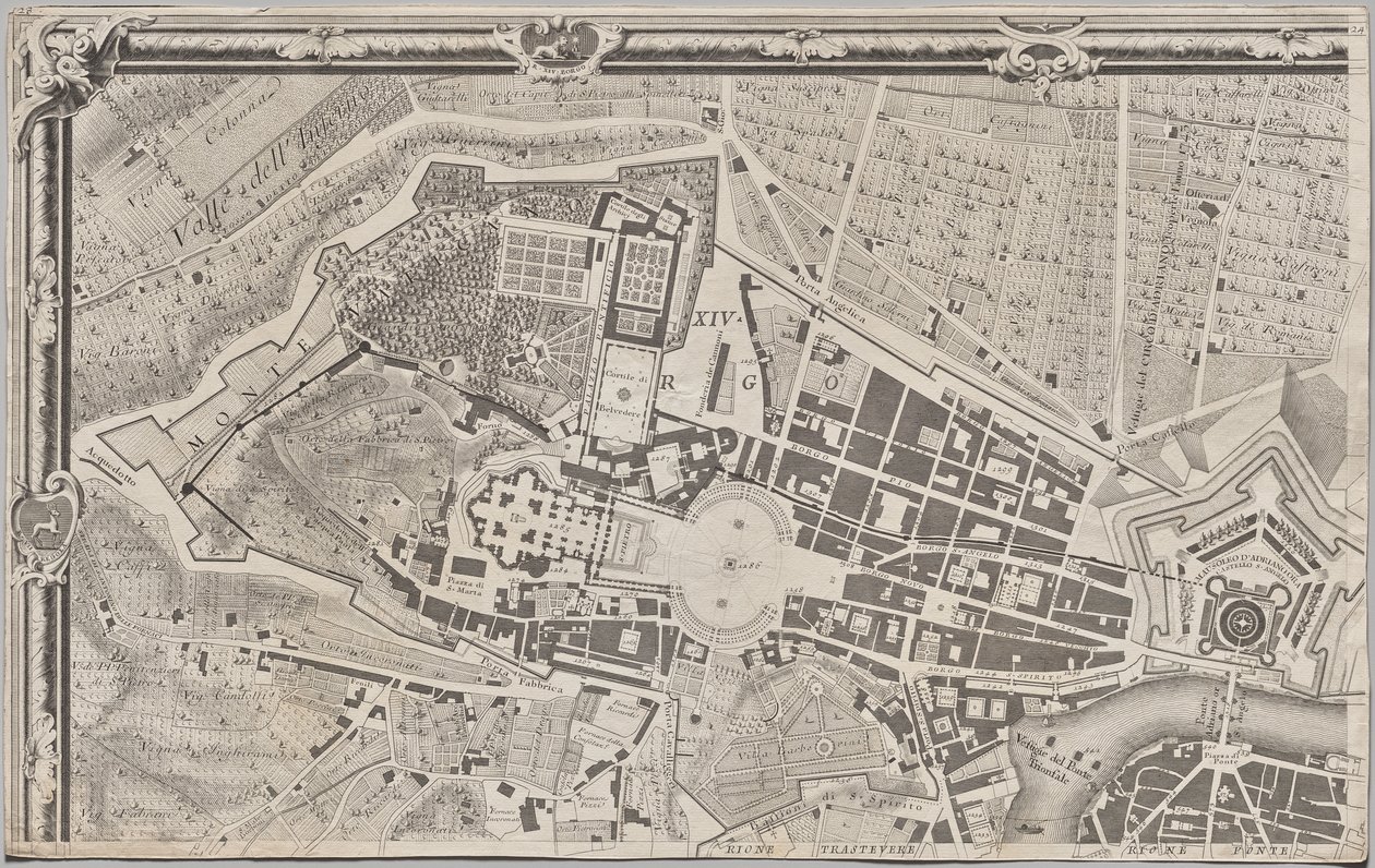 Nuova pianta di Roma by Giambattista Nolli, 1748, known as La Pianta Grande di Roma by Giovanni Battista Nolli