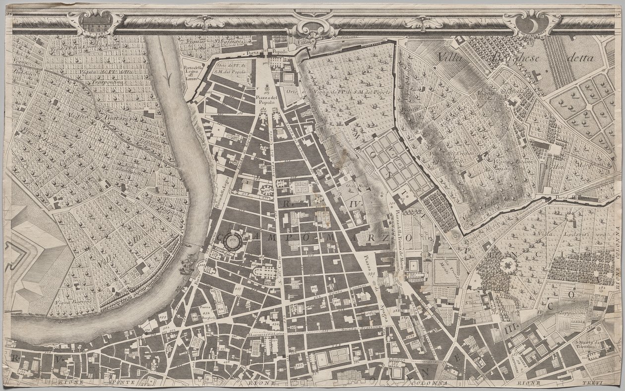 Nuova pianta di Roma by Giambattista Nolli, 1748, known as La Pianta Grande di Roma by Giovanni Battista Nolli