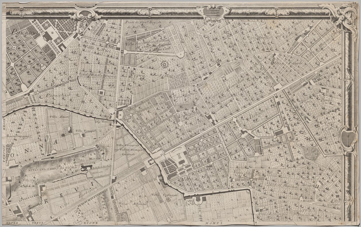 Nuova pianta di Roma by Giambattista Nolli, 1748, known as La Pianta Grande di Roma by Giovanni Battista Nolli