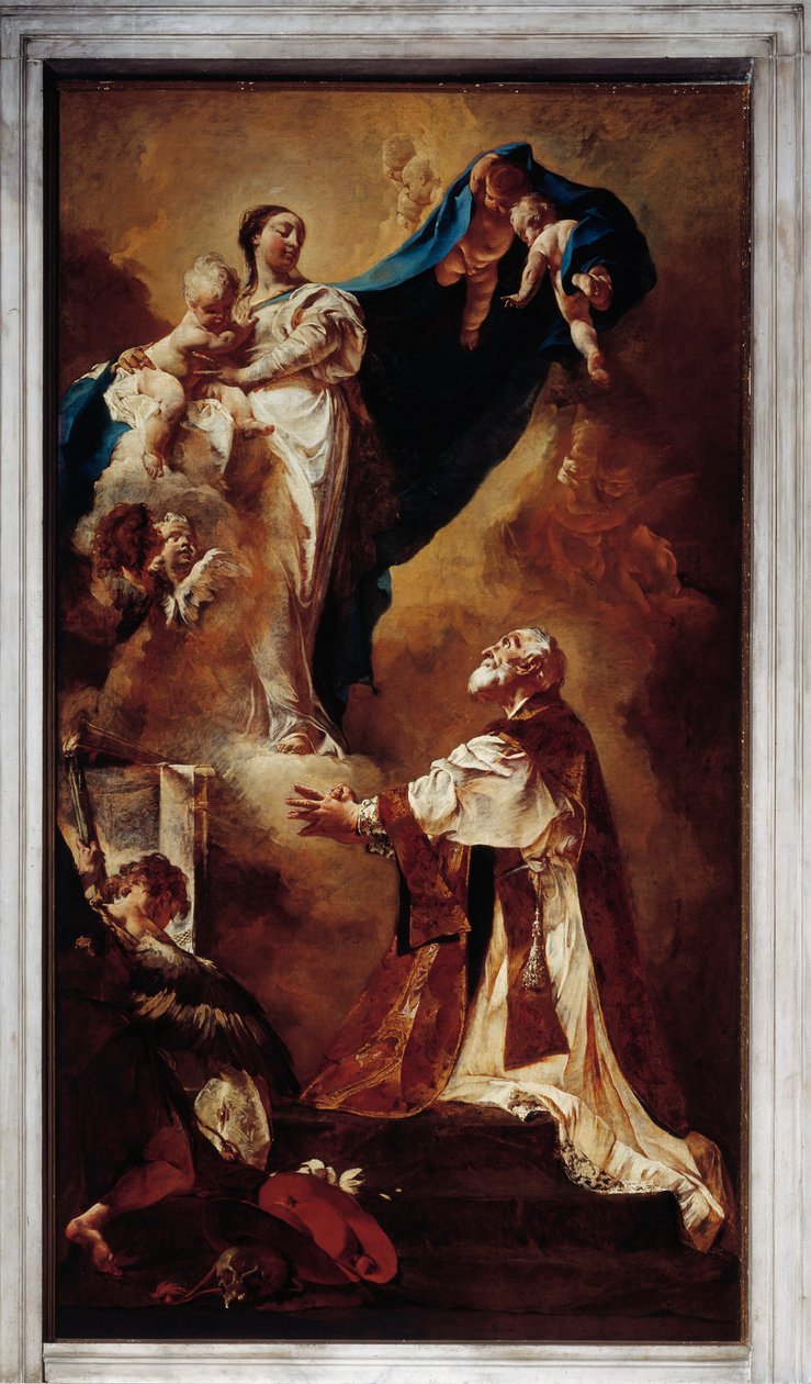 Virgin appears to St Philip Neri by Giovanni Battista Piazzetta