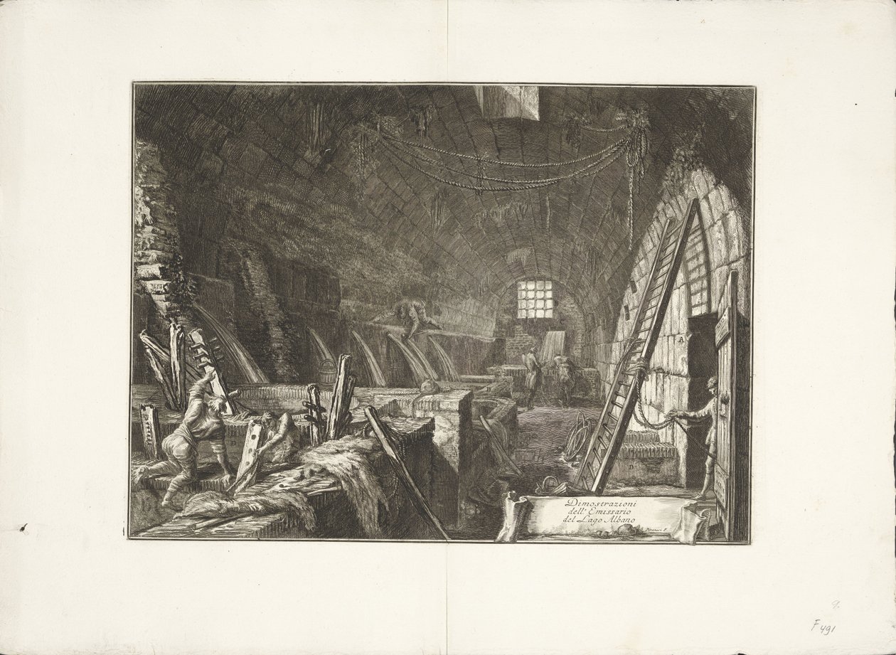 Drainage Canal of Lake Albano by Giovanni Battista Piranesi
