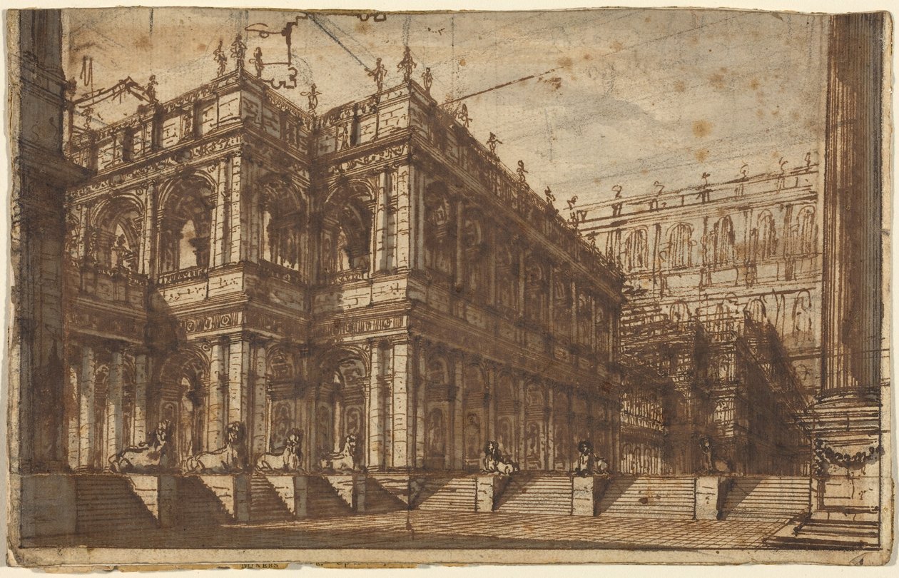 An Ancient Forum with Porticos by Giovanni Battista Piranesi