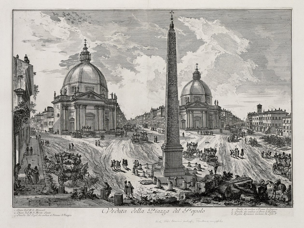 View of the Piazza del Popolo (from: Views of Rome) by Giovanni Battista Piranesi