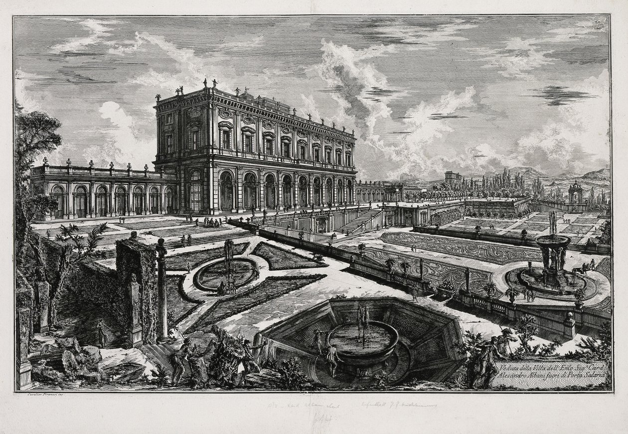 View of the Villa Albani before the Porta Salaria (from: Views of Rome) by Giovanni Battista Piranesi