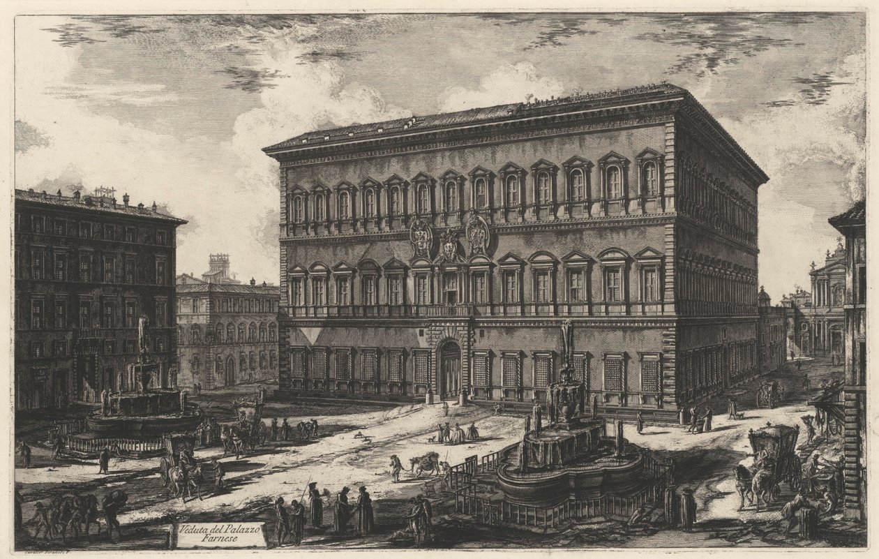 View of the Palazzo Farnese (from: Views of Rome) by Giovanni Battista Piranesi