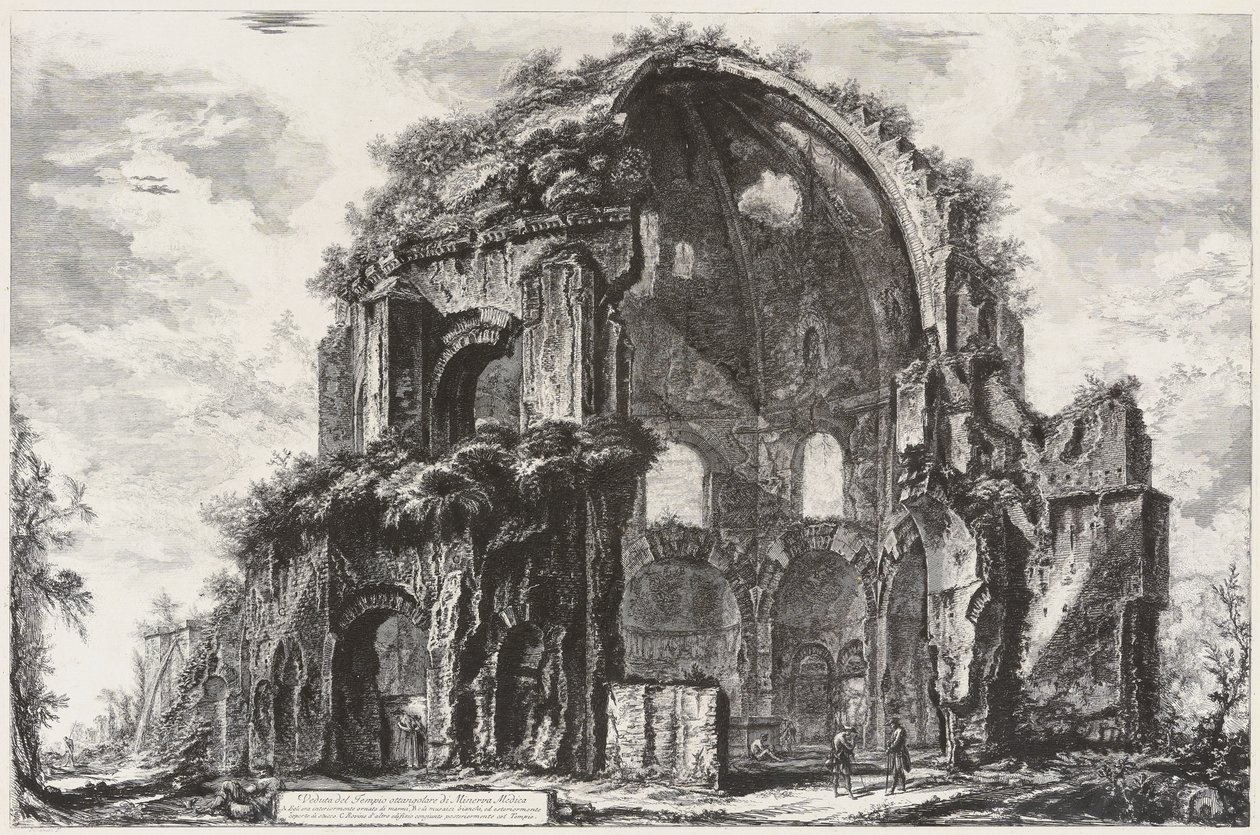 View of the Octagonal Temple of Minerva Medica (Nymphaeum) by Giovanni Battista Piranesi