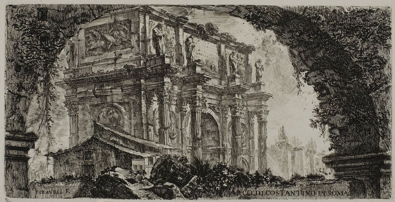 Arch of Constantine in Rome, Plate 9 from Some Views of Triumphal Arches and Other Monuments by Giovanni Battista Piranesi