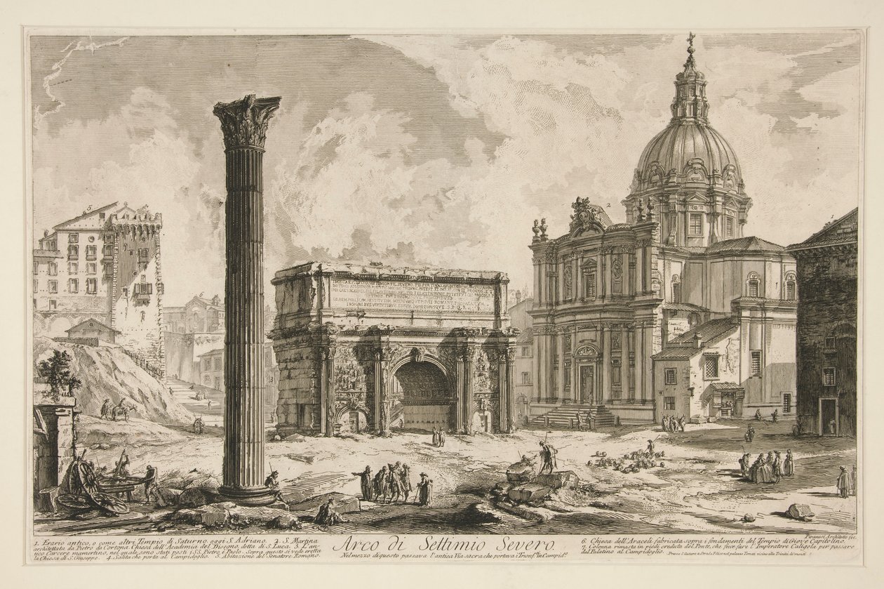 Arch of Septimius Severus, from Vedute di Roma by Giovanni Battista Piranesi