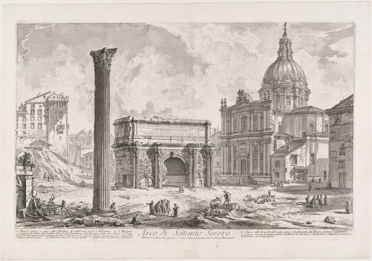 Arch of Septimius Severus by Giovanni Battista Piranesi