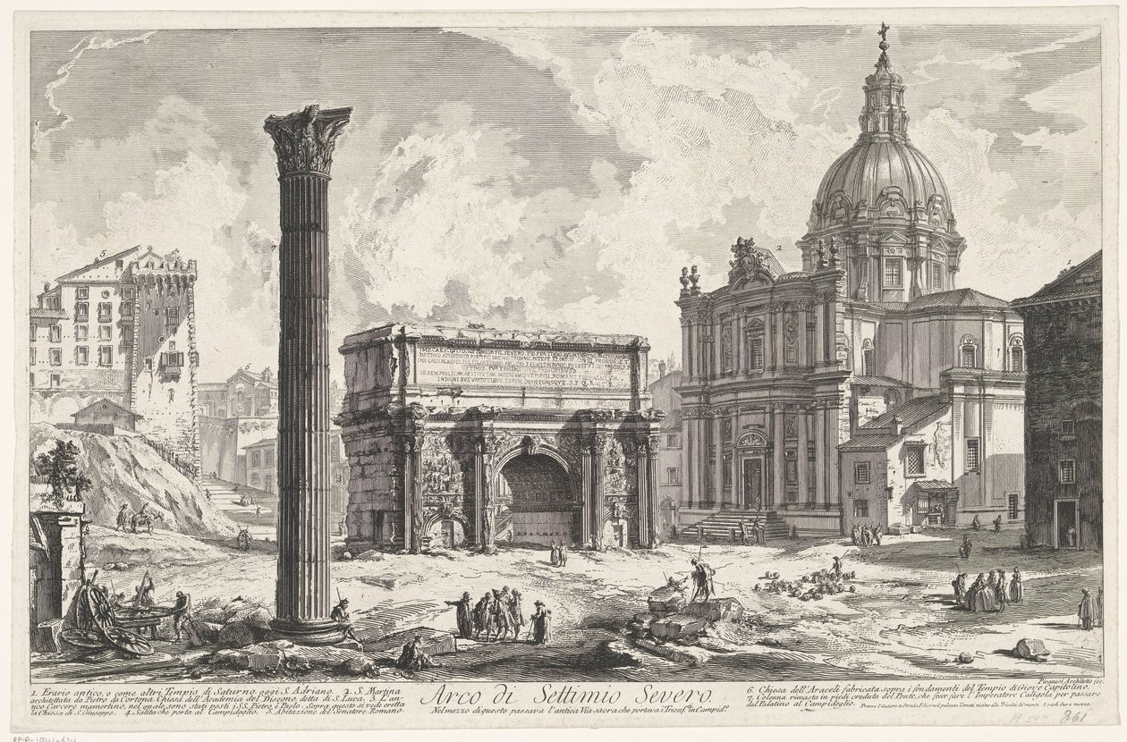 Arch of Septimius Severus on the Roman Forum by Giovanni-Battista Piranesi