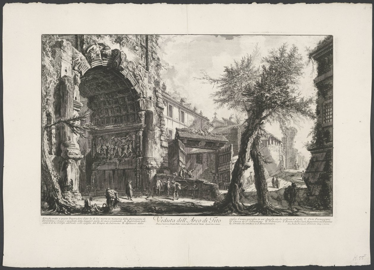 Arch of Titus in Rome by Giovanni Battista Piranesi