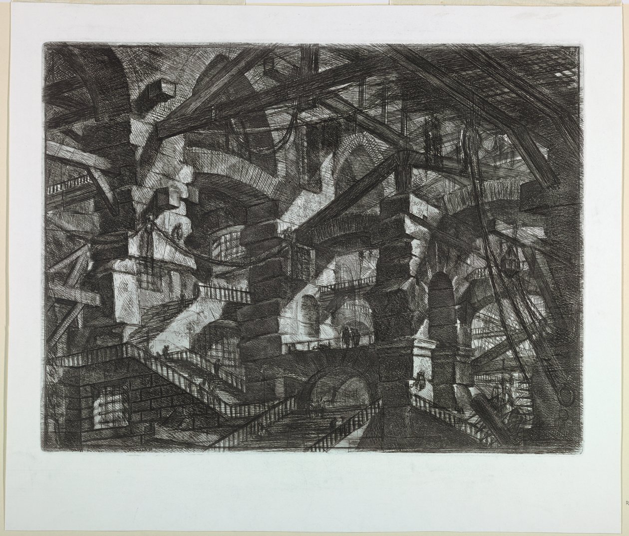 Carceri Series, Plate XIV by Giovanni Battista Piranesi