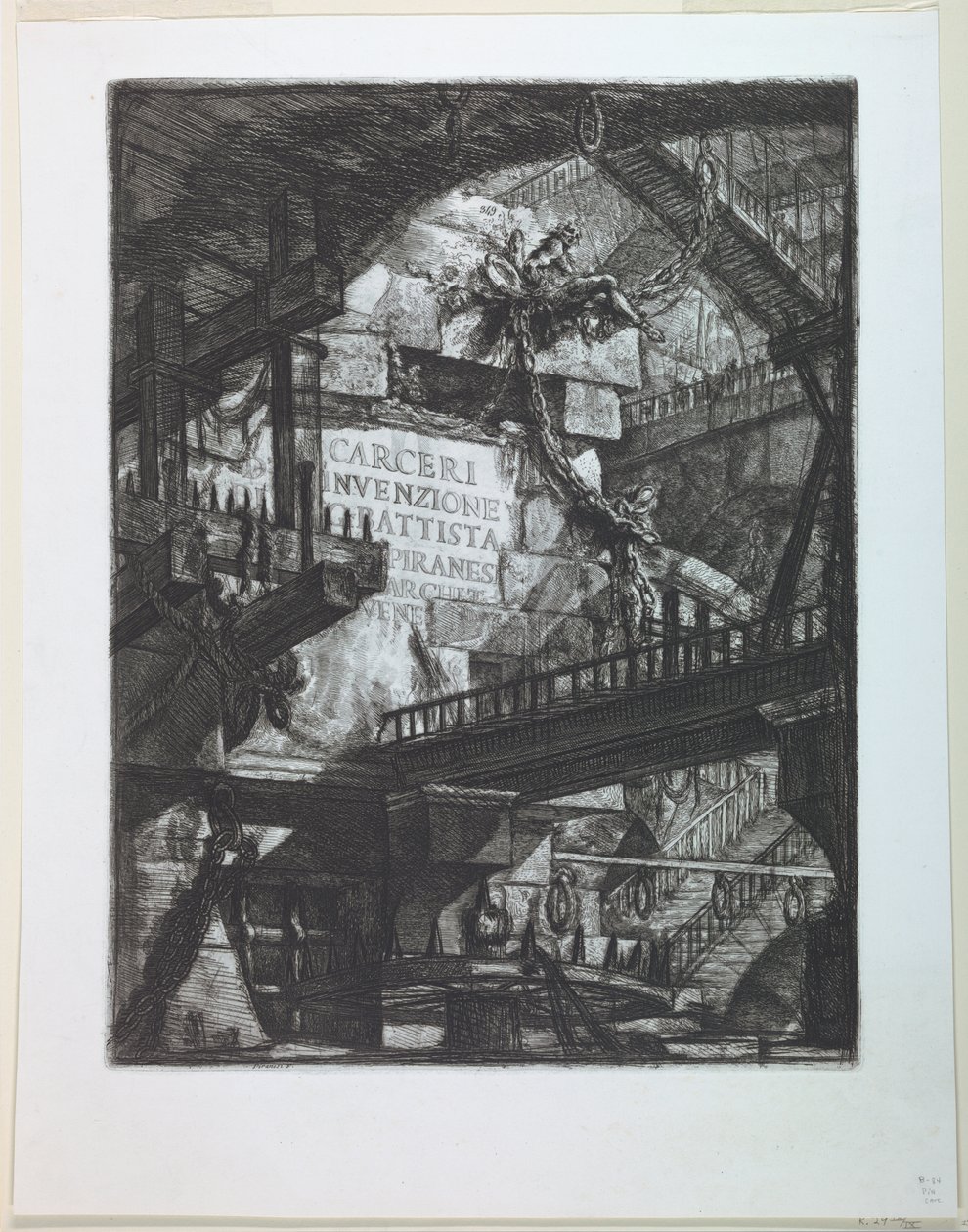 Carceri Series, Title Page by Giovanni Battista Piranesi