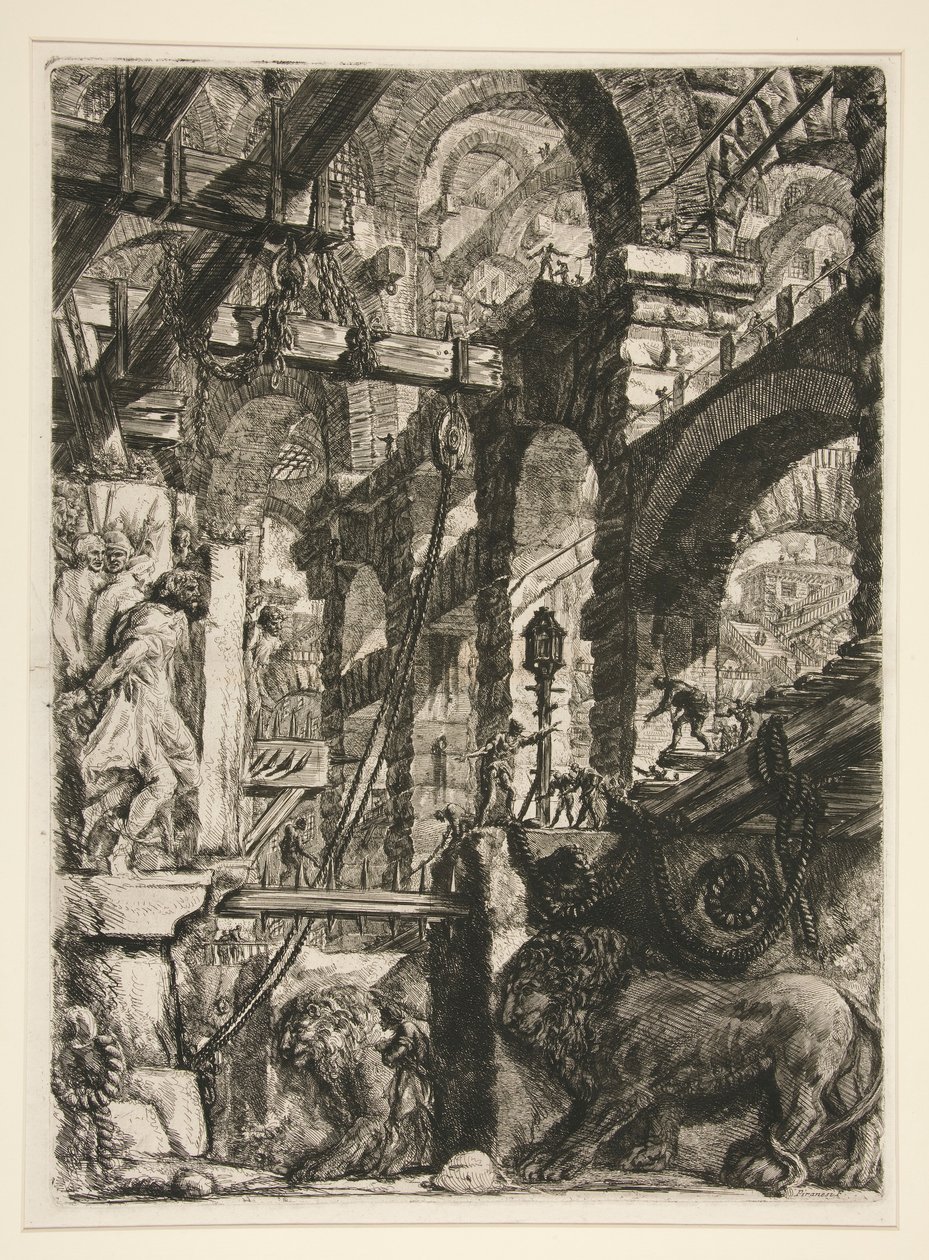 Carceri, V: The Lion Bas-Reliefs by Giovanni Battista Piranesi