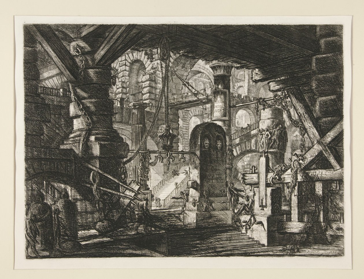 Carceri, XVI: The Pier with Chains by Giovanni Battista Piranesi