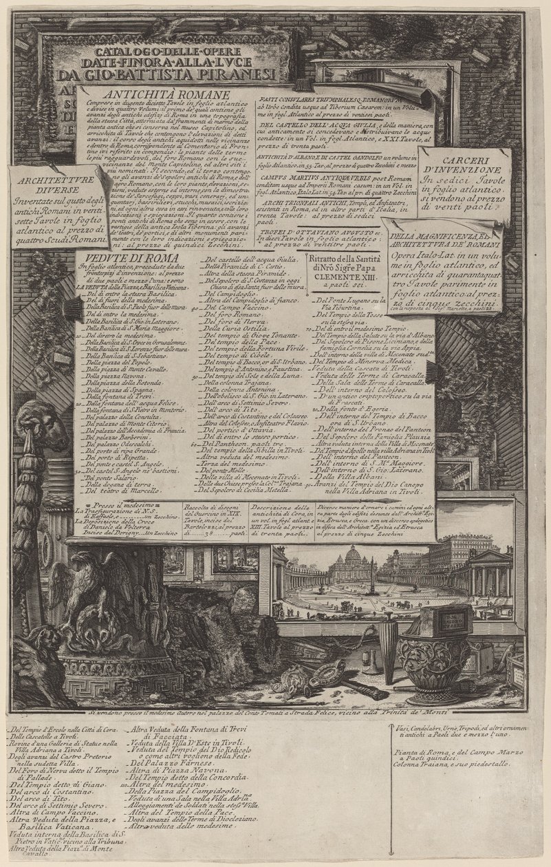 Catalog of Works by Giovanni Battista Piranesi