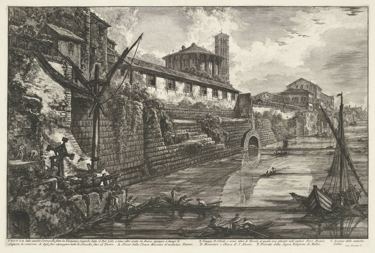 Cloaca Maxima in Rome by Giovanni Battista Piranesi