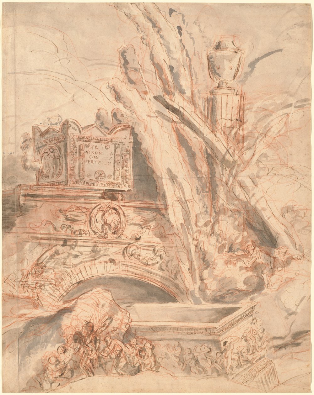 Grottesco with the Tomb of Nero by Giovanni Battista Piranesi