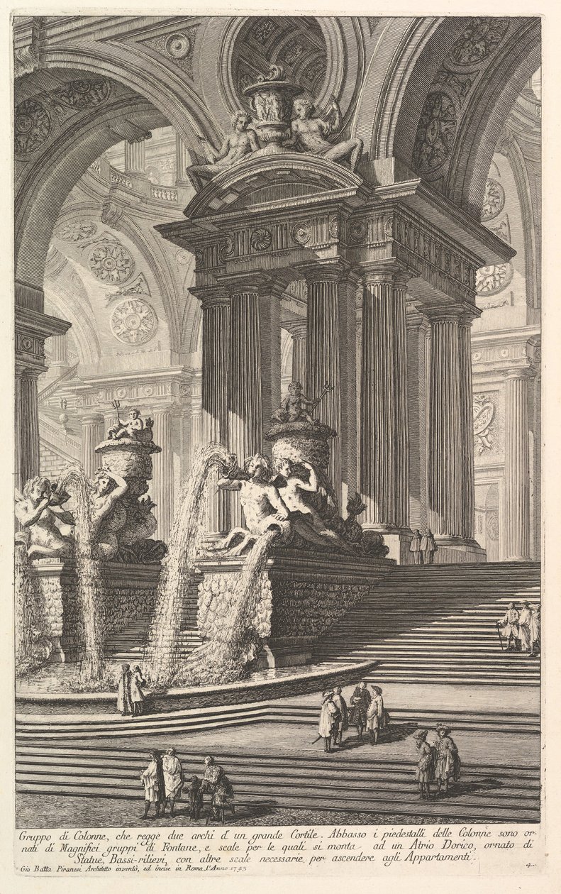 Group of Columns which Support Two Arches of a Great Courtyard by Giovanni-Battista Piranesi