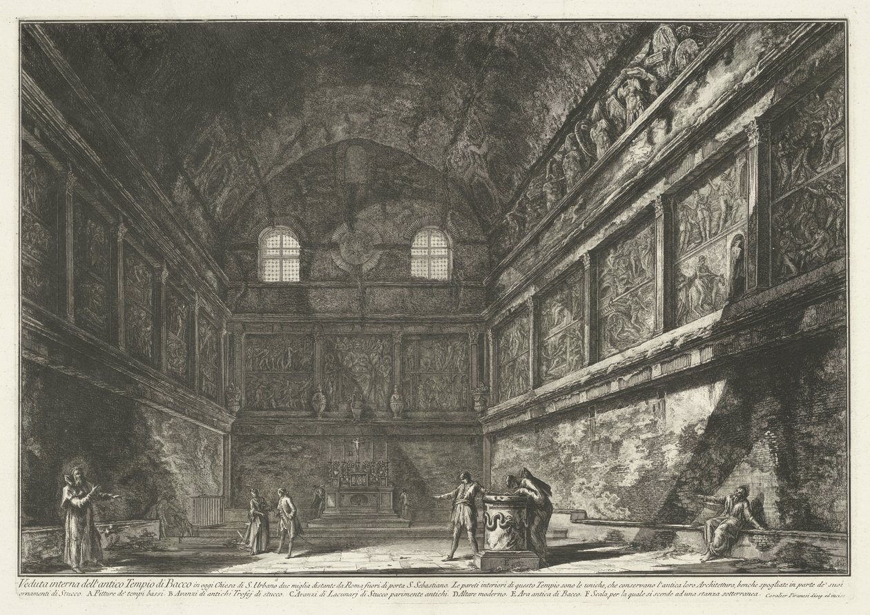 Interior of Chiesa di Sant’Urbano in Rome by Giovanni Battista Piranesi