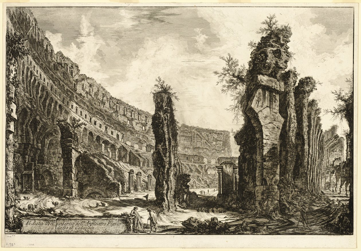 Interior View of the Flavian Amphitheater, called the Colosseum, from Views of Rome by Giovanni Battista Piranesi