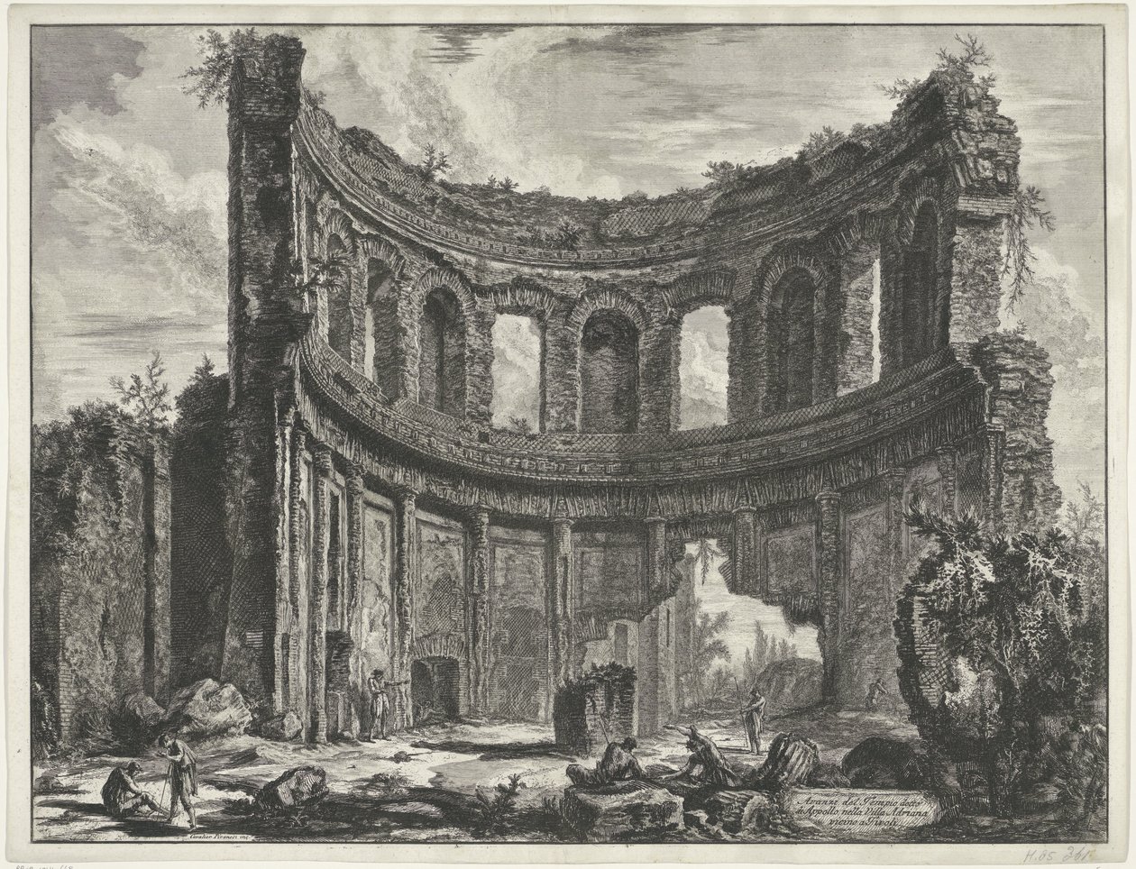 Small Palace in Villa Adriana at Tivoli (series title) by Giovanni Battista Piranesi