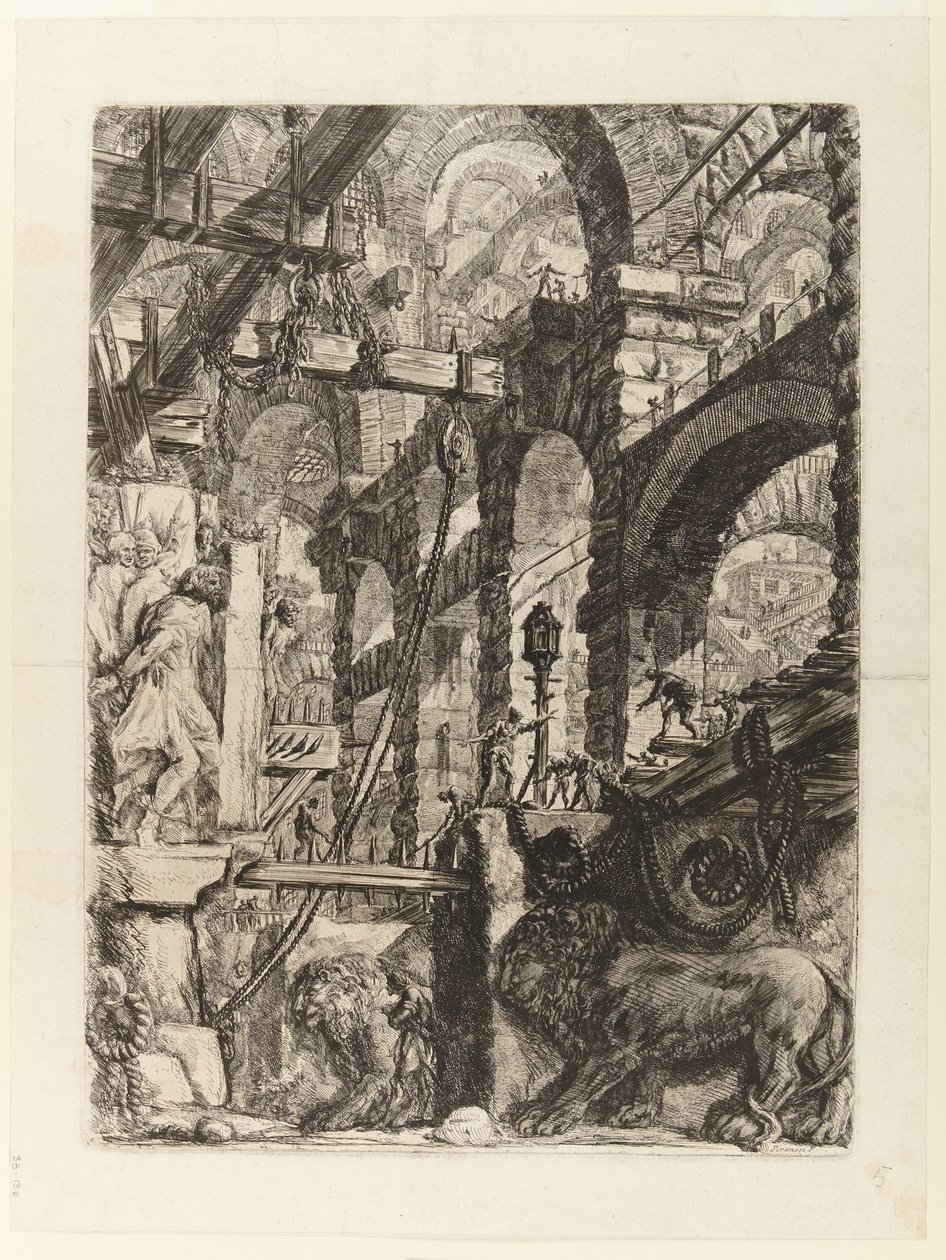 The Lion Bas-Reliefs by Giovanni Battista Piranesi