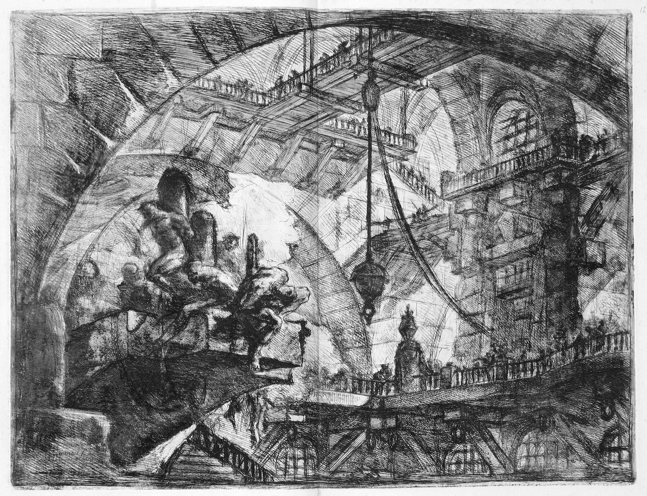 Prisoners on a Projecting Platform by Giovanni Battista Piranesi