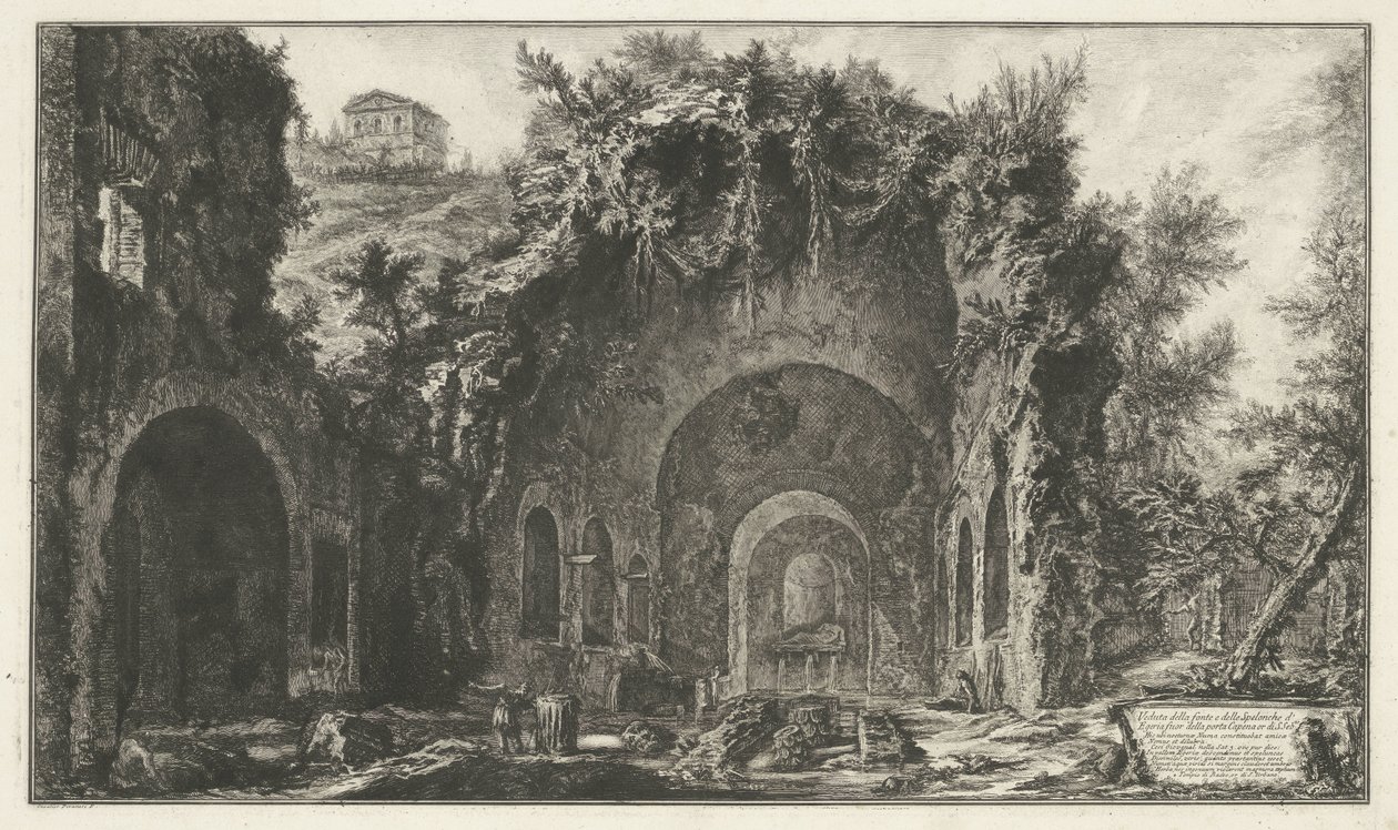 Nymphaeum of Egeria near Rome (Veduta della fonte e delle Spelonche d