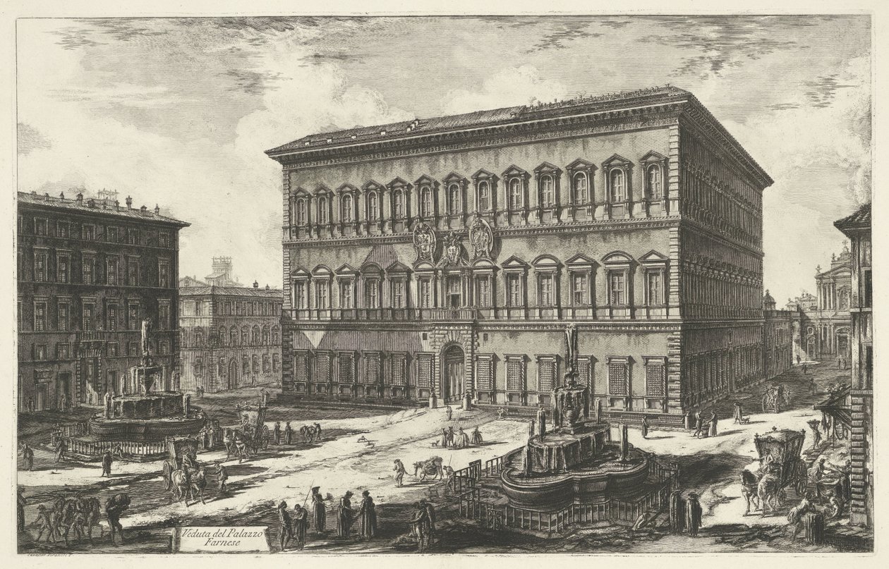 Palazzo Farnese in Rome by Giovanni Battista Piranesi