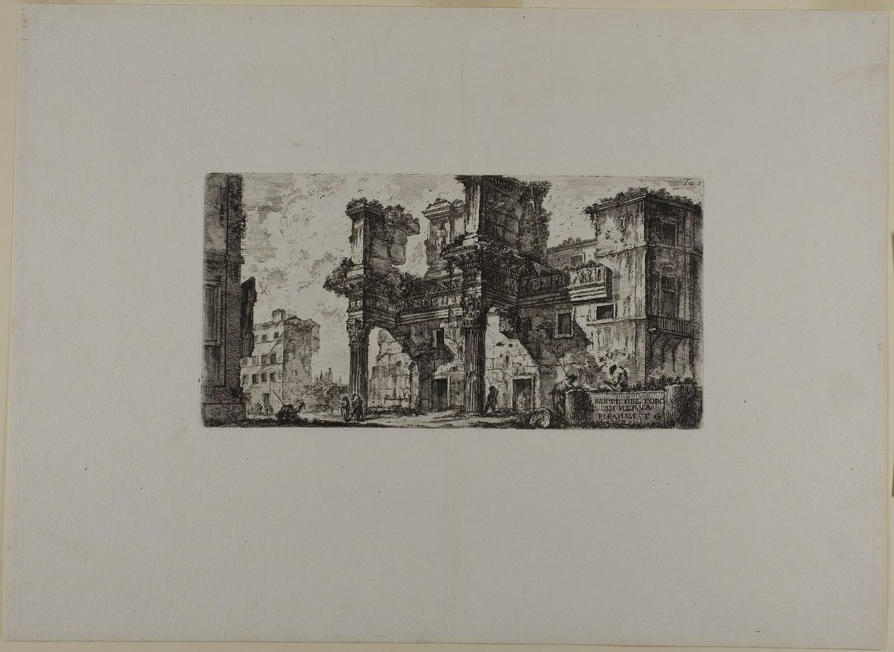 Part of the Forum of Nerva, plate five from Some Views of Triumphal Arches and other monuments by Giovanni Battista Piranesi