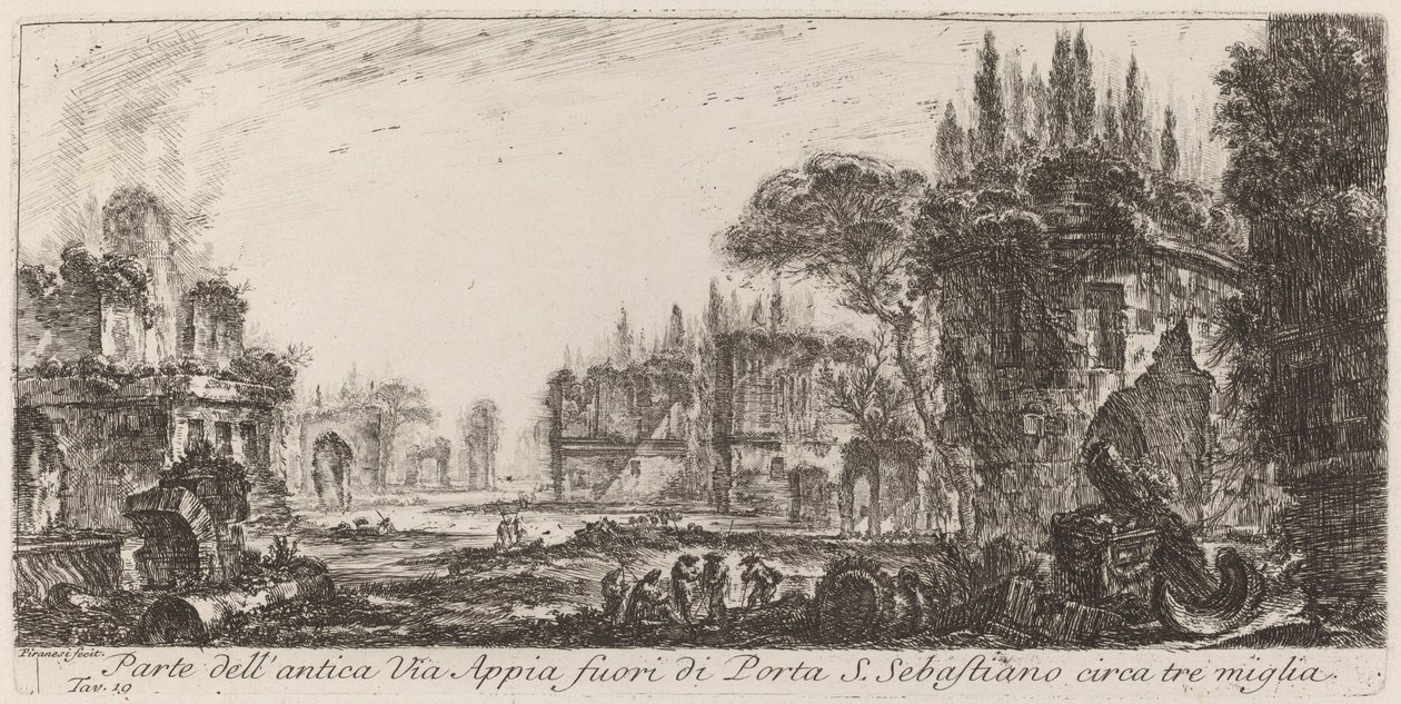 Part of the Ancient Appian Way Outside Porta S. Sebastiano by Giovanni Battista Piranesi