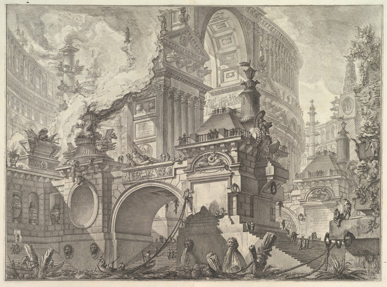 Parte di ampio magnifico Porto alluso degli antichi Romani, ca. 1749-50 by Giovanni Battista Piranesi