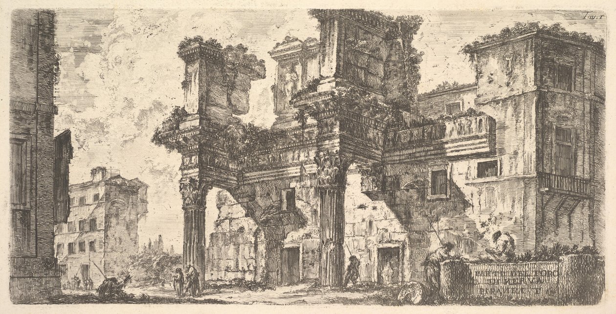Part of the Forum of Nerva (Plate 1: Parte del Foro di Nerva) by Giovanni Battista Piranesi