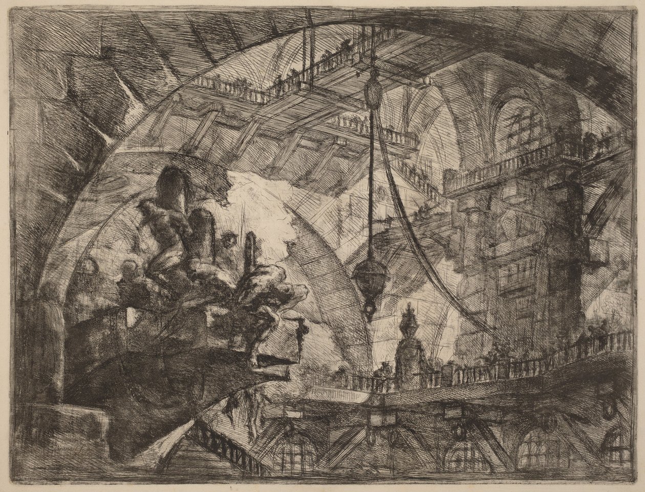 Prisoners on a Projecting Platform by Giovanni Battista Piranesi