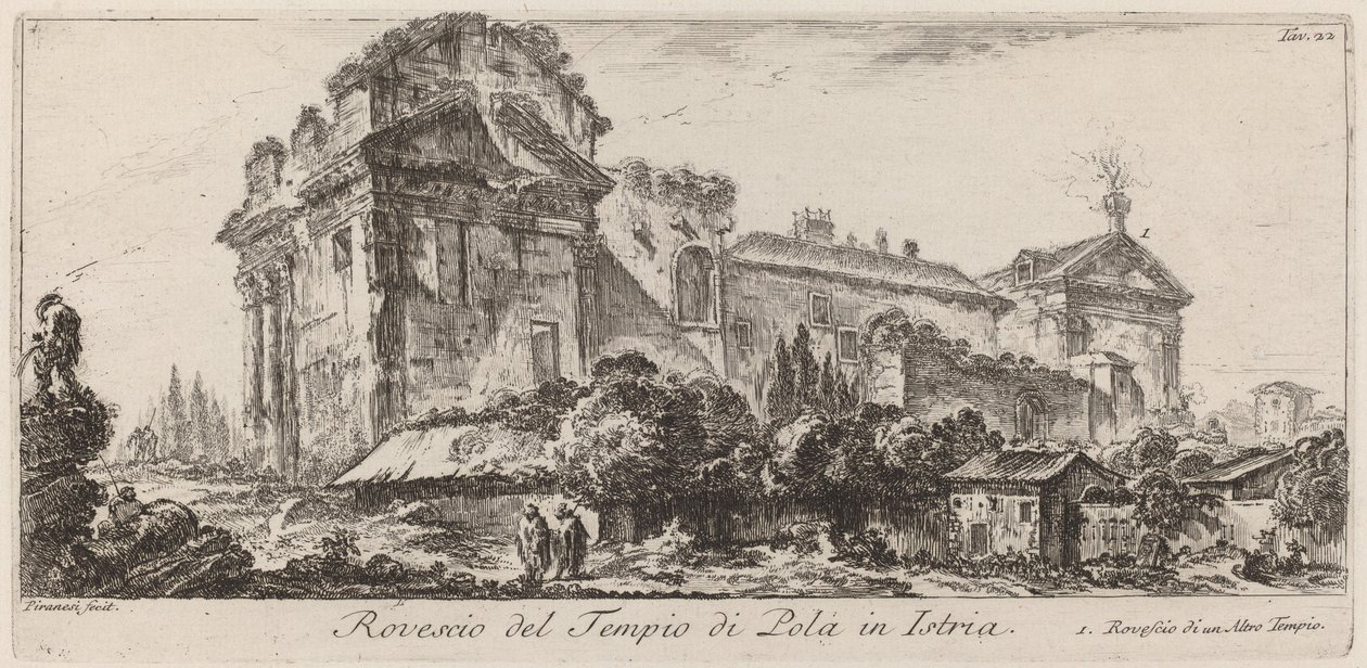 Reverse of the Temple of Pola in Istria by Giovanni Battista Piranesi
