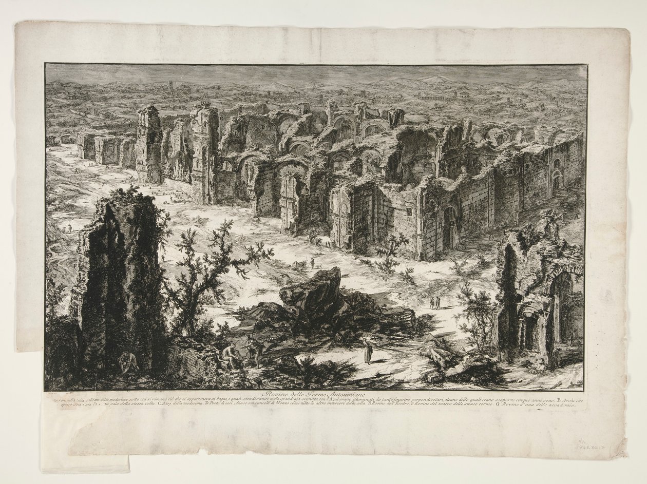 Ruins of the Antonine Baths, from Views of Rome by Giovanni Battista Piranesi