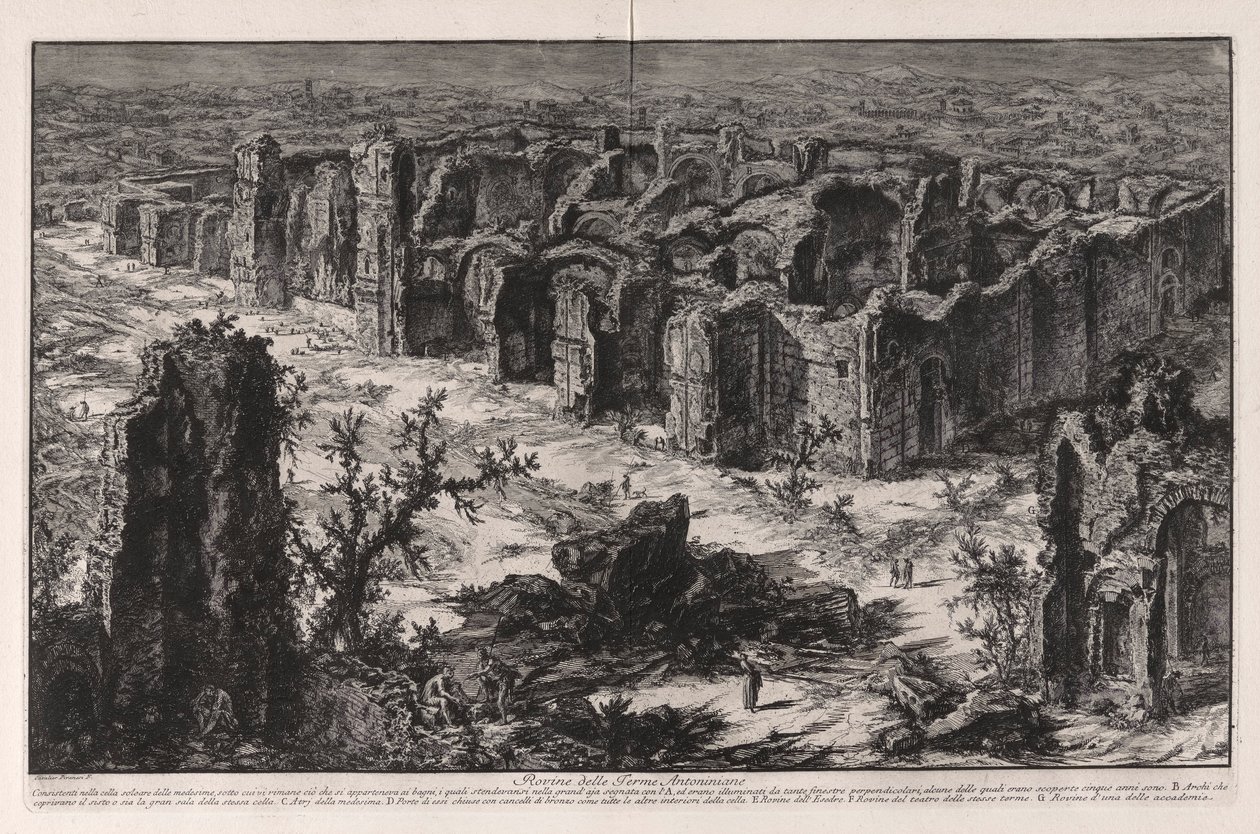 Ruins of the Antonine Baths (Baths of Caracalla) by Giovanni Battista Piranesi