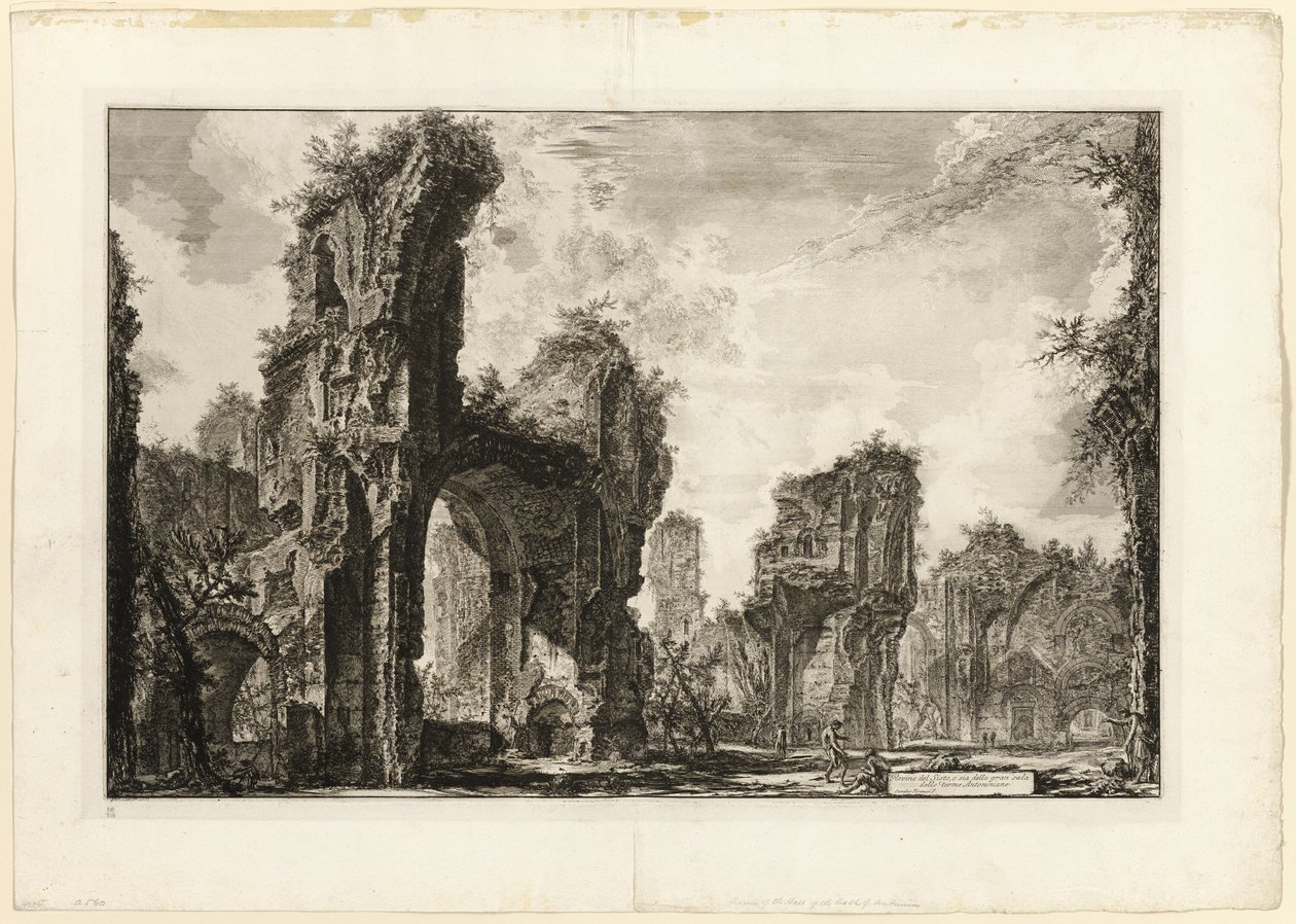Ruins of the Xystus, the Central Hall of the Antonine Baths, from Views of Rome by Giovanni Battista Piranesi