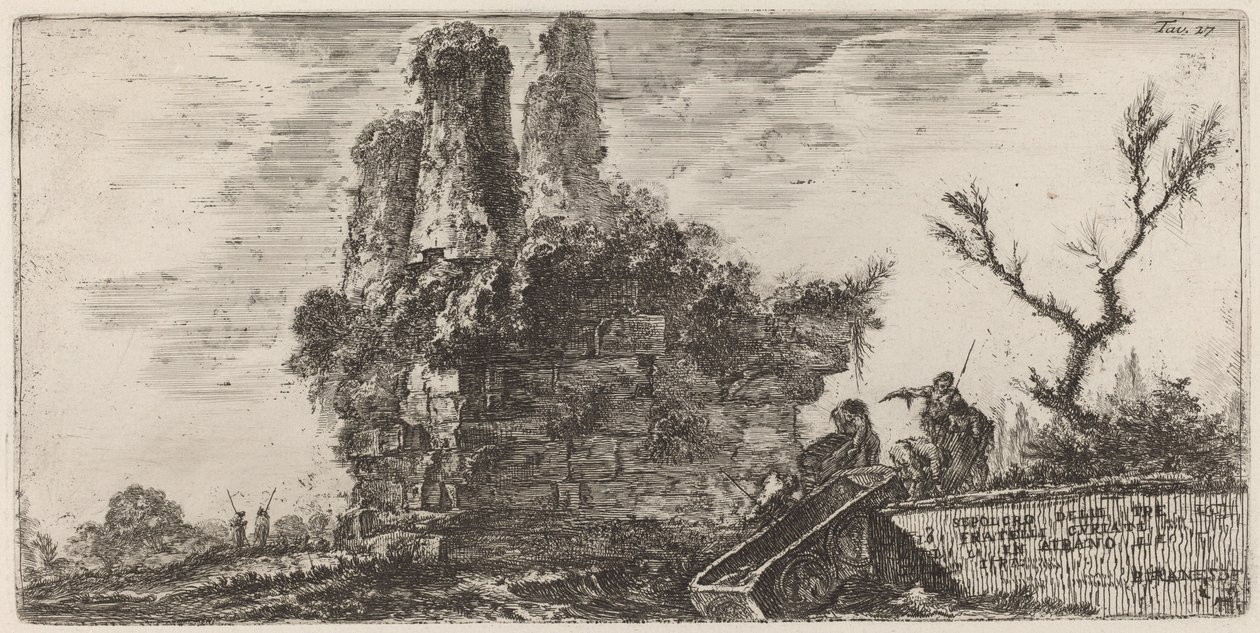 Tomb of the Three Curiatii Brothers in Albano by Giovanni Battista Piranesi