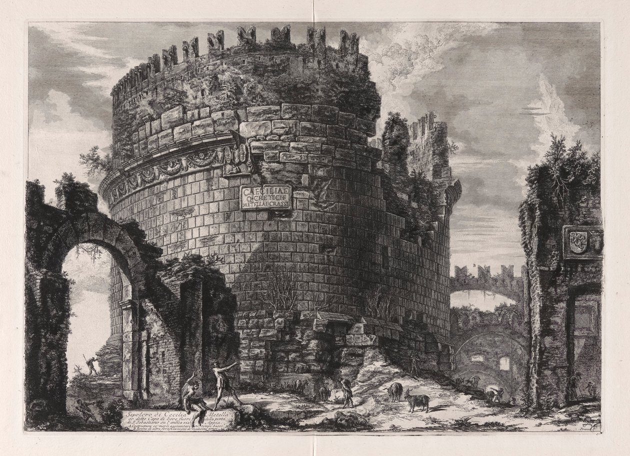 Tomb of Cecilia Metella by Giovanni Battista Piranesi