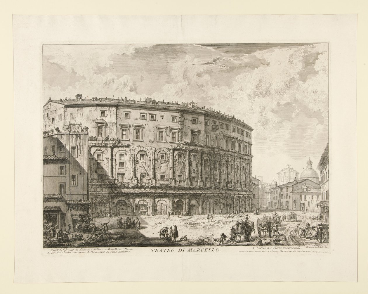 Theater of Marcellus, from Vedute di Roma by Giovanni Battista Piranesi