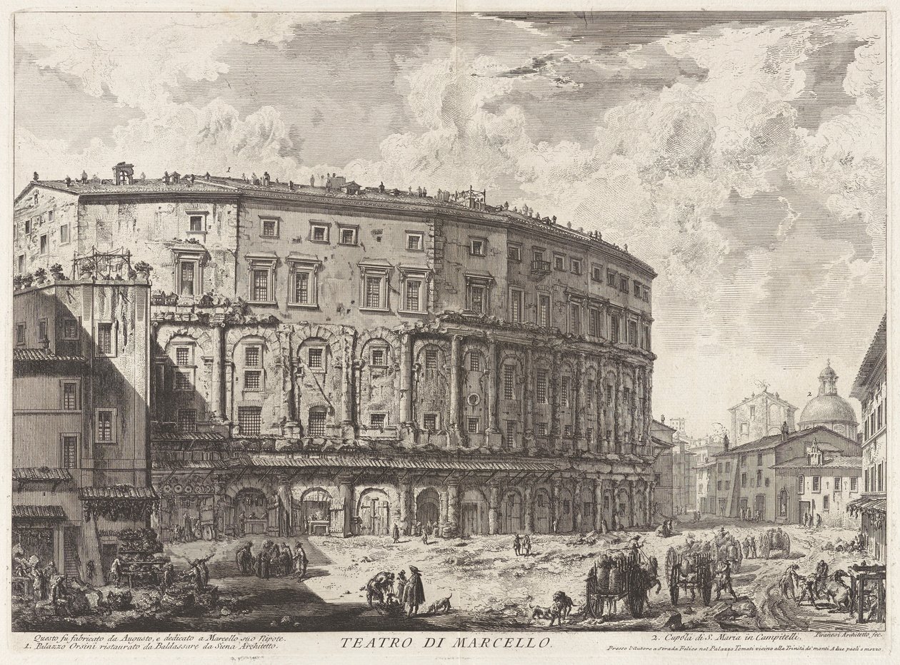The Theater of Marcellus. This Building was Built by Augustus, and Dedicated to His Nephew Marcellus, from Views of Rome by Giovanni Battista Piranesi