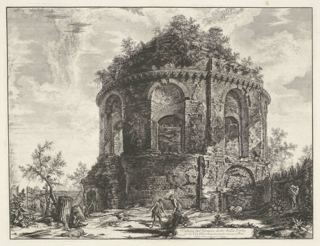 Temple of the Cough near Tivoli by Giovanni Battista Piranesi