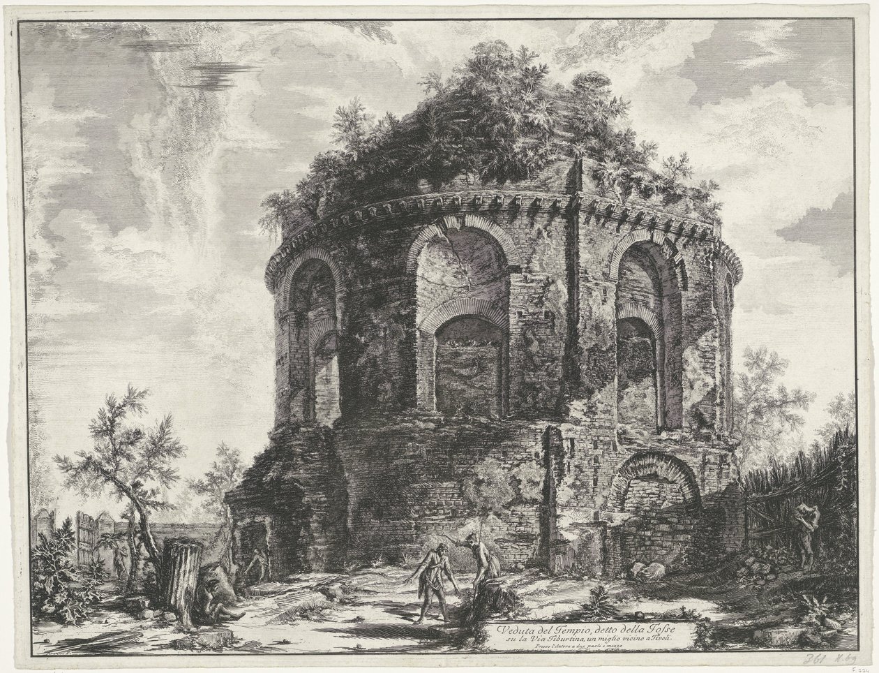 Temple of Tosse near Tivoli by Giovanni Battista Piranesi